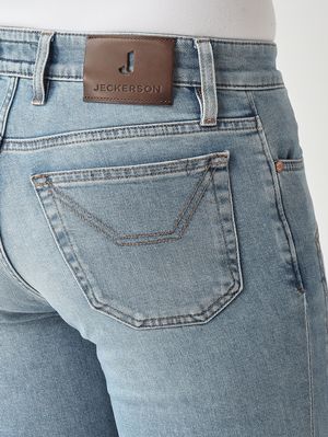5. Jean homme John en coton stretch Bleach Bleu
