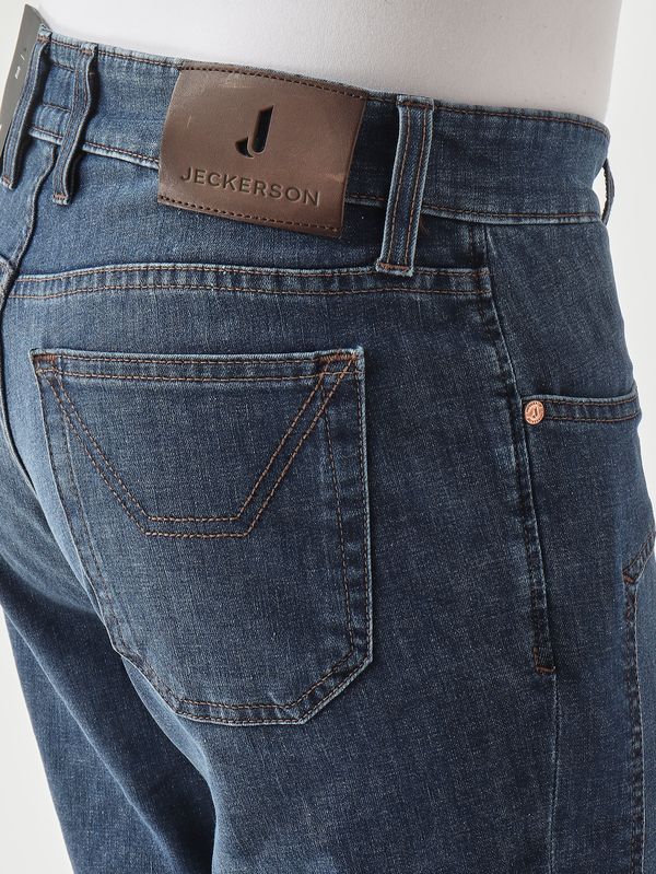 4. Herrenjeans John aus Stretch-Baumwollmischung Mittelblau Basic Jeckerson pe26juppa077john001