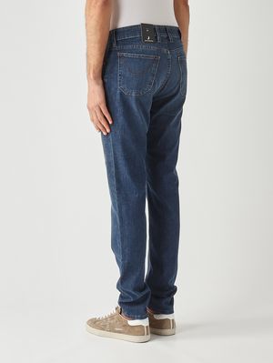 3. Herrenjeans John aus Stretch-Baumwollmischung Mittelblau Basic