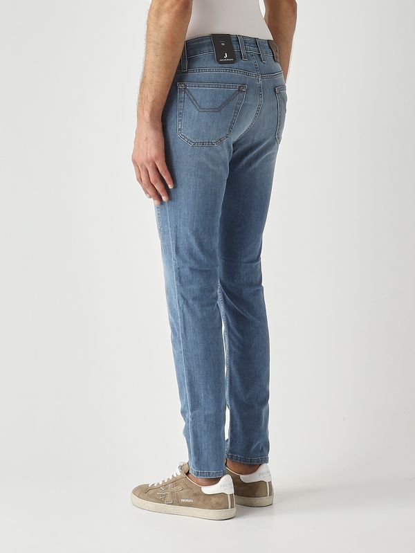 3. Jeans uomo James skinny-fit in denim cross 8,75 OZ Blu Bleach Basic Jeckerson pe26juppa100james001