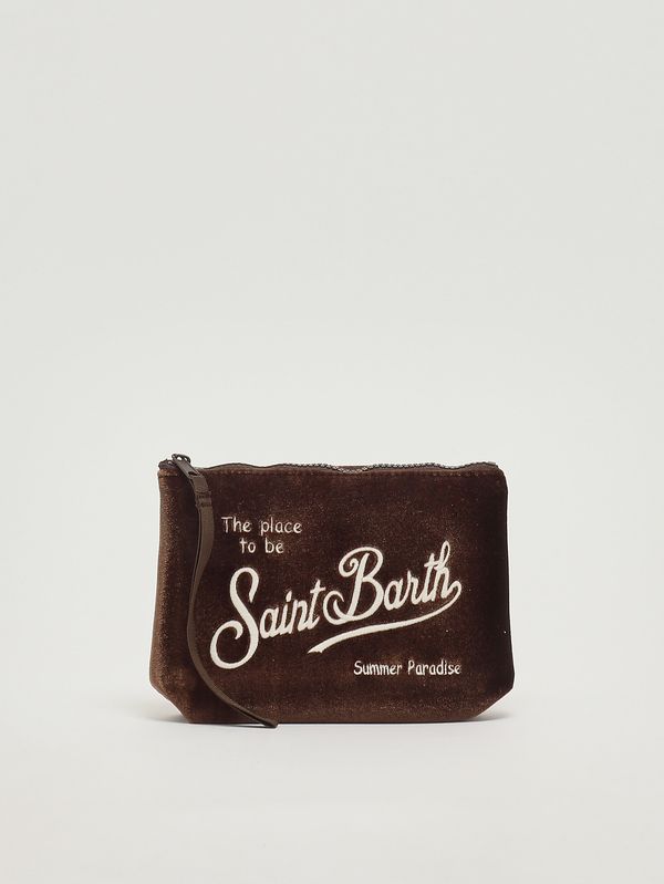 Aline-Pochette aus Samt Braun MC2 Saint Barth