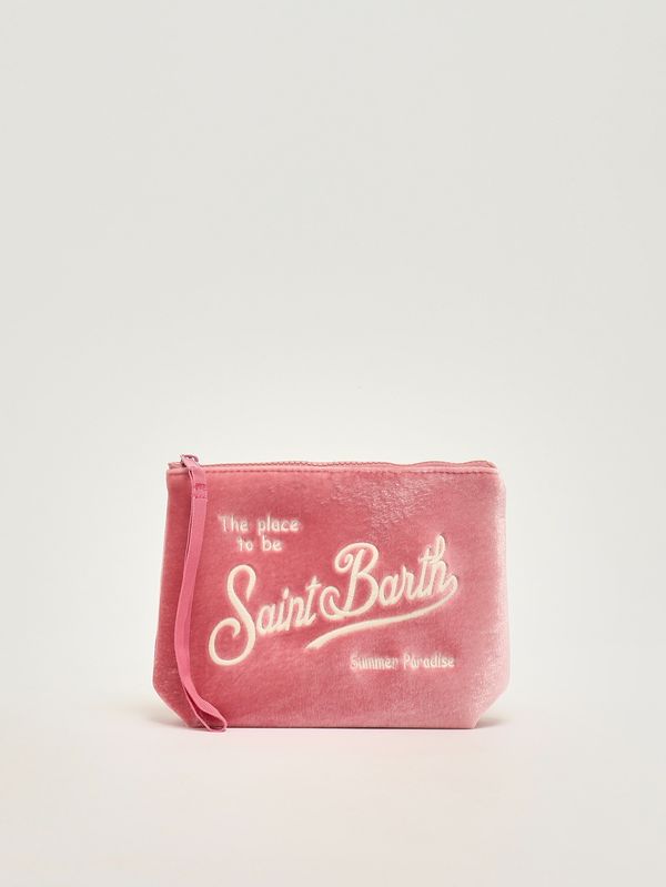 1. Aline-Pochette aus Samt Rosa MC2 Saint Barth ali0014