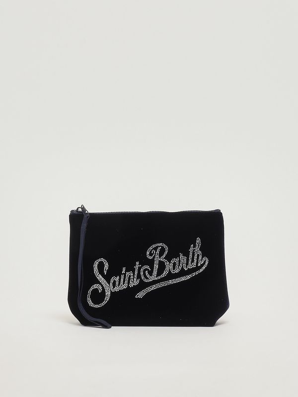1. Aline-Pochette aus Samt Blau MC2 Saint Barth ali0014
