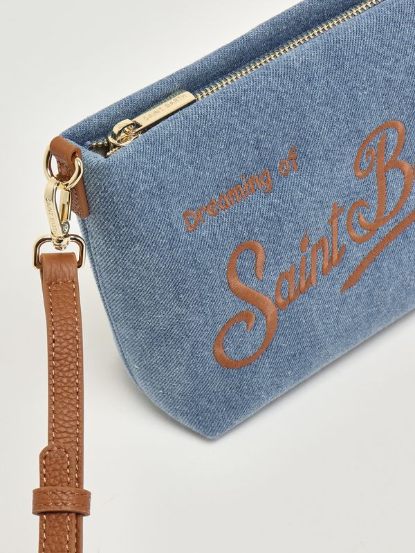 6. Bolso de mujer Aline de lona y piel Mezclilla MC2 Saint Barth ali0034