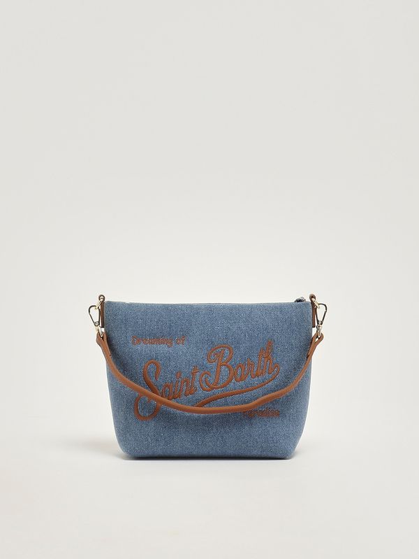 3. Bolso de mujer Aline de lona y piel Mezclilla MC2 Saint Barth ali0034