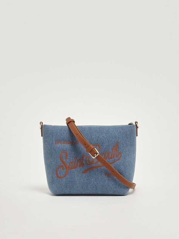4. Bolso de mujer Aline de lona y piel Mezclilla MC2 Saint Barth ali0034