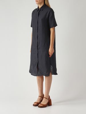 3. Vestido de lino para mujer Azul marino