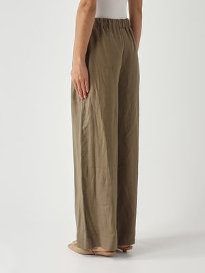 4. Women's linen trousers Military