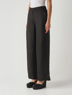 3. Women's linen trousers Black