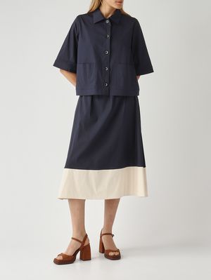 2. Camicia donna in tessuto tecnico Navy
