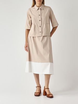 2. Camicia donna in tessuto tecnico Sabbia