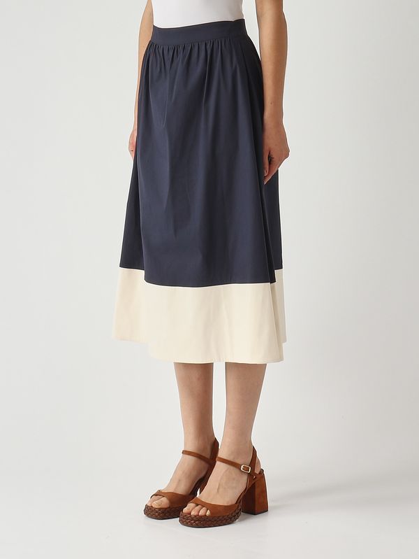 3. Women's skirt in technical fabric Navy-White Gran Sasso 7427954329
