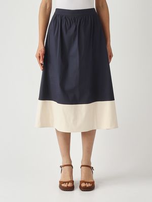 1. Women's skirt in technical fabric Navy-White