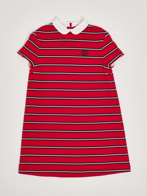 1. Abito bambina in misto viscosa stretch Rosso