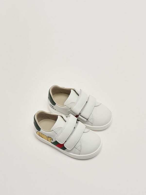 2. Kids' leather sneakers White Gucci 858455cowb0
