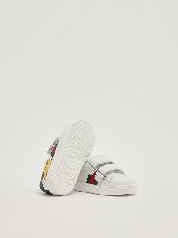 4. Kids' leather sneakers White Gucci 858455cowb0