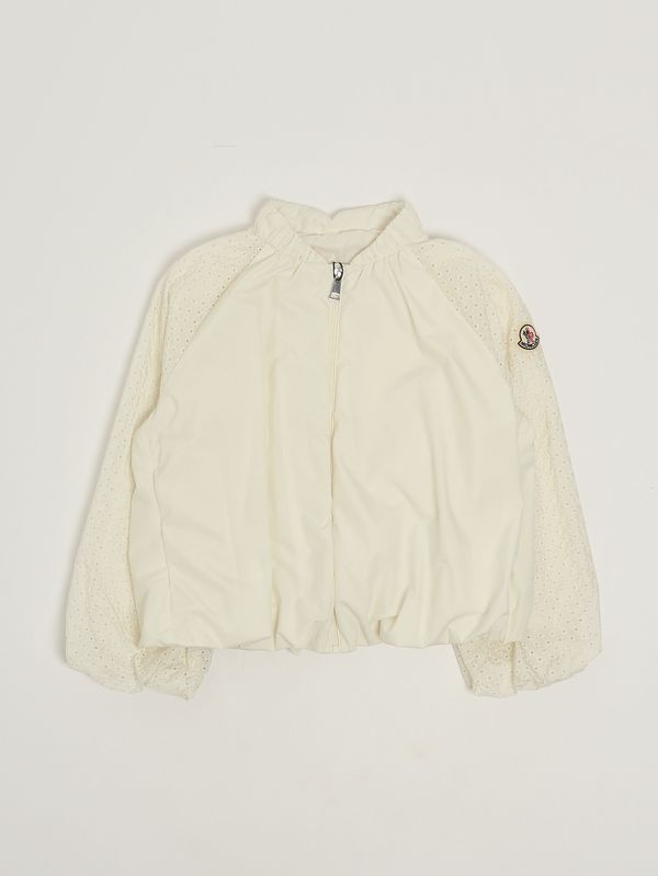 1. Giacca bambina in misto cotone Panna Moncler 9541a00098597yw