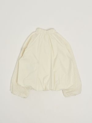 2. Giacca bambina in misto cotone Panna