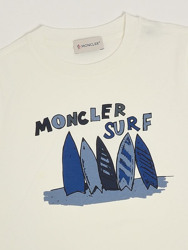 3. Baumwoll-T-Shirt für Jungen Sahne Moncler 9548c0002589afv