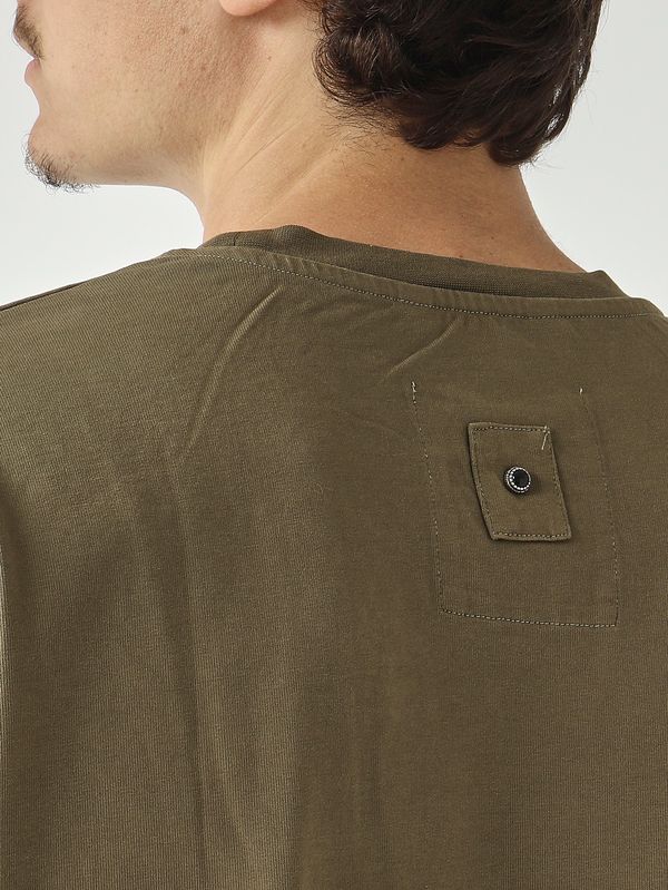 5. T-shirt uomo in cotone Militare White sand 26su40655-vin