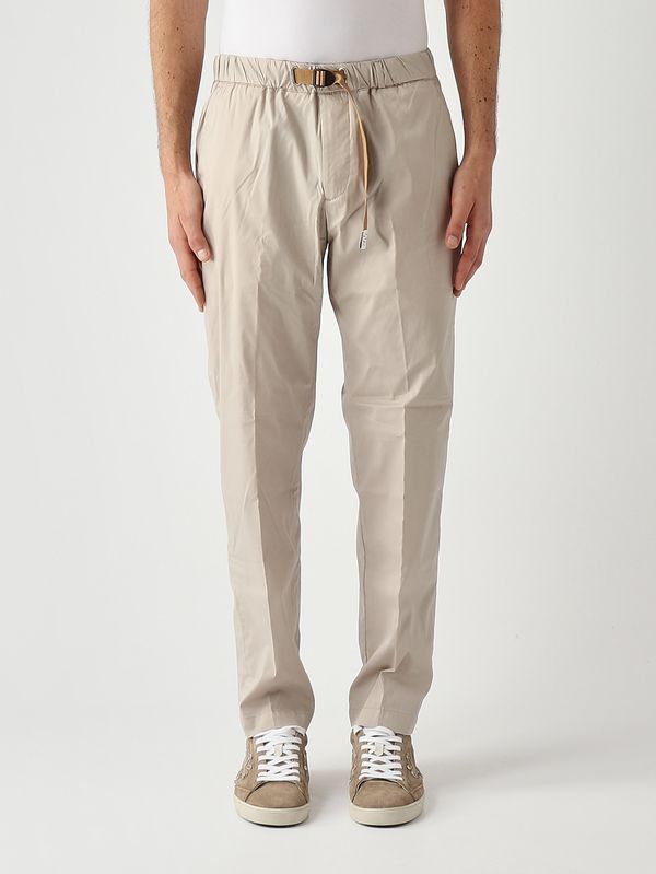 Pantalón de hombre Greg SU66 de algodón superligero elástico. Beige claro White sand