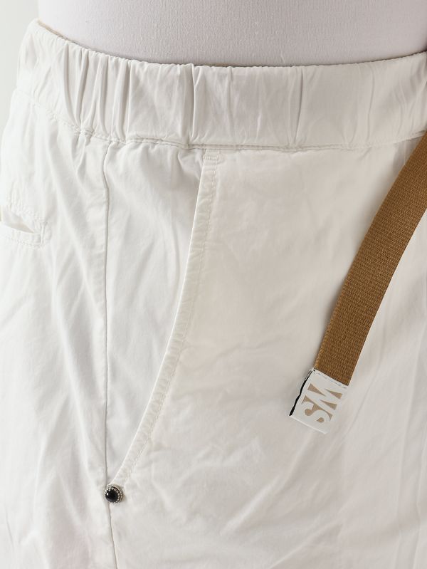 4. Bermuda uomo SU51 Kevin in rasatello di cotone stretch Bianco White sand 26su5117