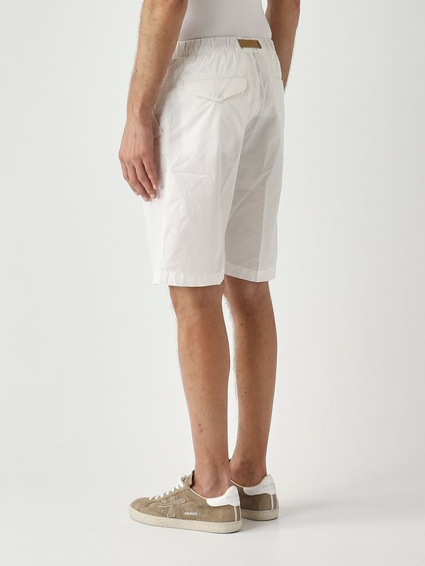 3. Bermuda uomo SU51 Kevin in rasatello di cotone stretch Bianco White sand 26su5117