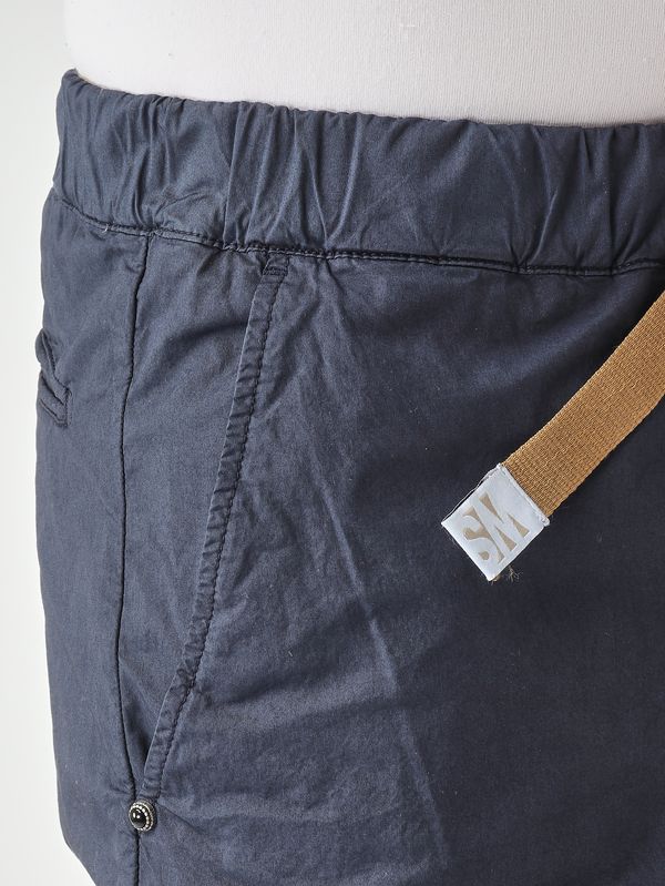 4. Bermuda homme SU51 Kevin en satin de coton stretch Bleu White sand 26su5117