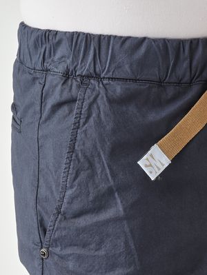 4. Bermuda homme SU51 Kevin en satin de coton stretch Bleu