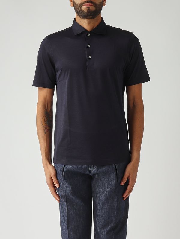 1. Polo uomo in seta Blu Navy Gran Sasso 6010378311