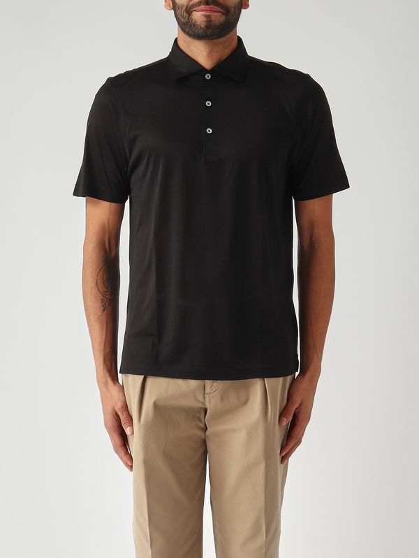 1. Polo uomo in seta Nero Gran Sasso 6010378311