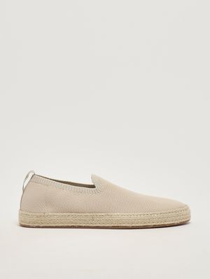 1. Espadrillas uomo in canvas di cotone e juta Avorio