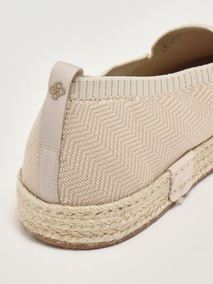 5. Espadrillas uomo in canvas di cotone e juta Avorio