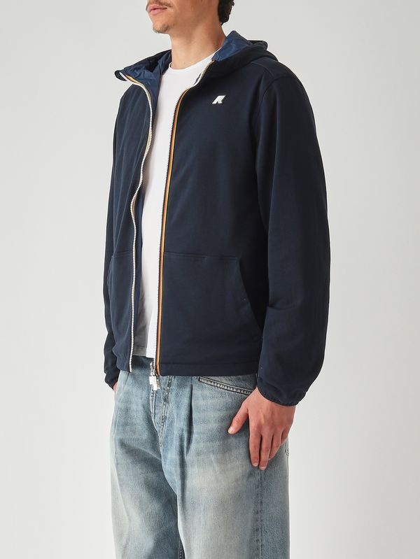 4. Men's Jake reversible cotton jacket Navy-Indigo Blue K-Way k8134tw