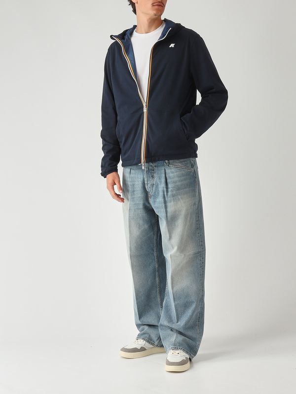 3. Men's Jake reversible cotton jacket Navy-Indigo Blue K-Way k8134tw