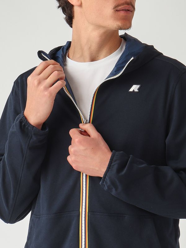 6. Men's Jake reversible cotton jacket Navy-Indigo Blue K-Way k8134tw