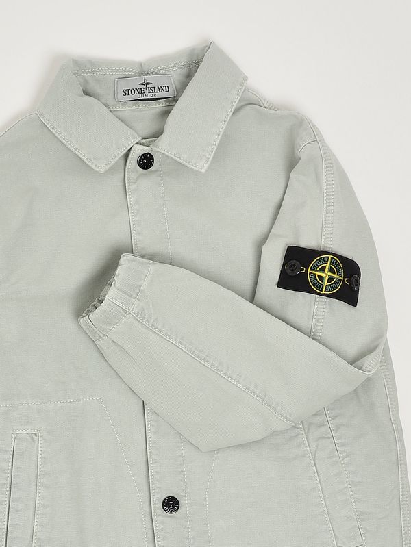 3. Veste enfant en coton Gris Perle Stone Island Junior l1s164100010s0104