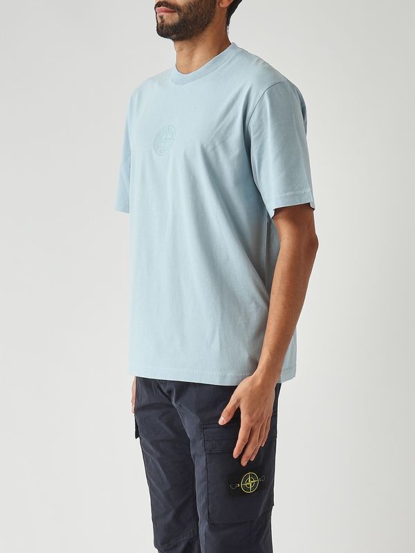3. Camiseta de hombre de algodón Celeste Pastel Stone Island l1s152100001s0e14