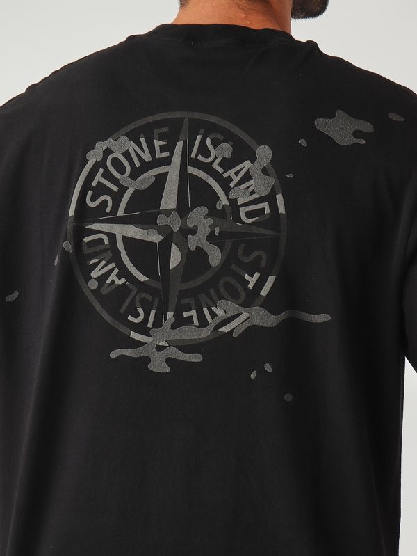 5. T-shirt uomo in cotone Nero Stone Island l1s152100001s0e14