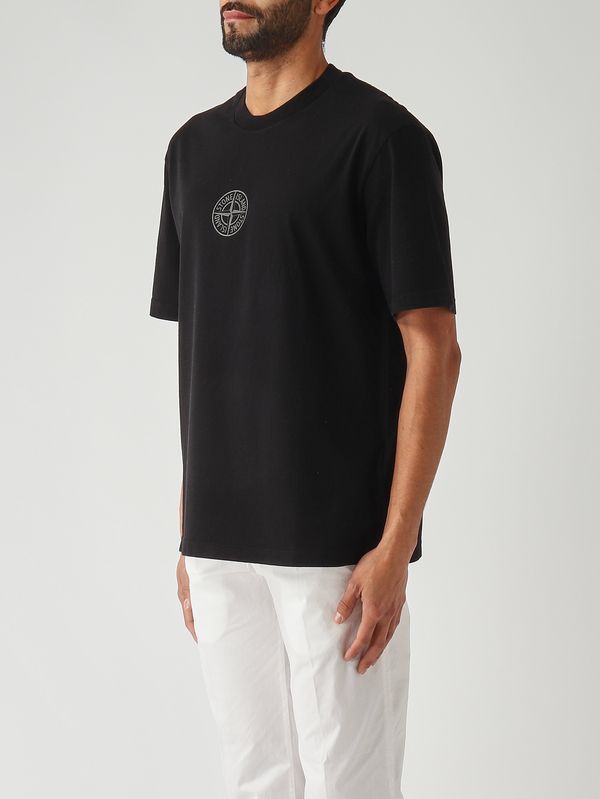 3. T-shirt uomo in cotone Nero Stone Island l1s152100001s0e14