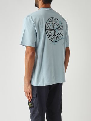 4. T-shirt uomo in cotone Celeste Pastello