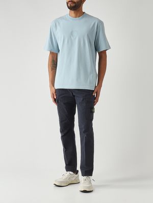 2. T-shirt uomo in cotone Celeste Pastello