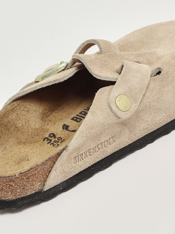 5. Boston Damen-Sandalen aus Wildleder Hellbeige Birkenstock 1030883