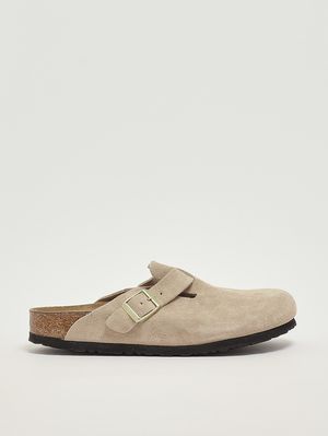 1. Boston Damen-Sandalen aus Wildleder Hellbeige