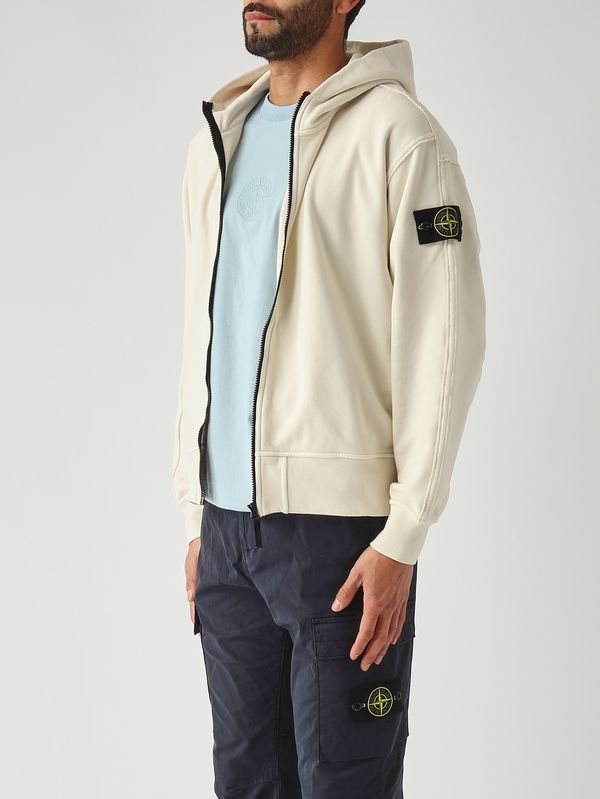 3. Herren-Sweatshirt aus Bio-Baumwolle Elfenbein Stone Island l1s156100039s0051