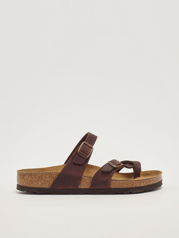 1. Mayari women's sandals in oiled leather Dark brown Birkenstock 171321