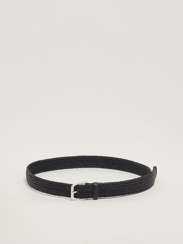 1. Cinturón de hombre de cuero trenzado Azul Orciani u07187wid