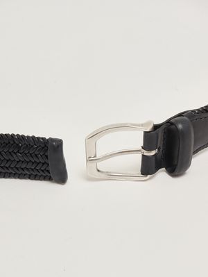 2. Cinturón de hombre de cuero trenzado Azul