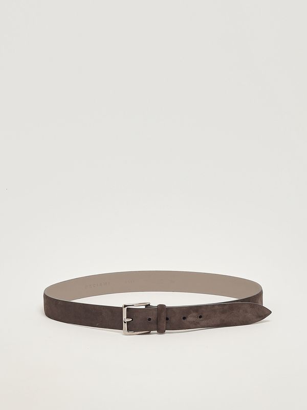 Ceinture homme en daim Taupe Orciani