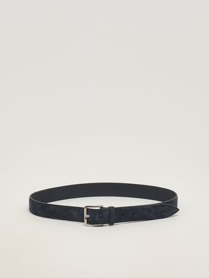 1. Men's suede leather belt Dark Navy